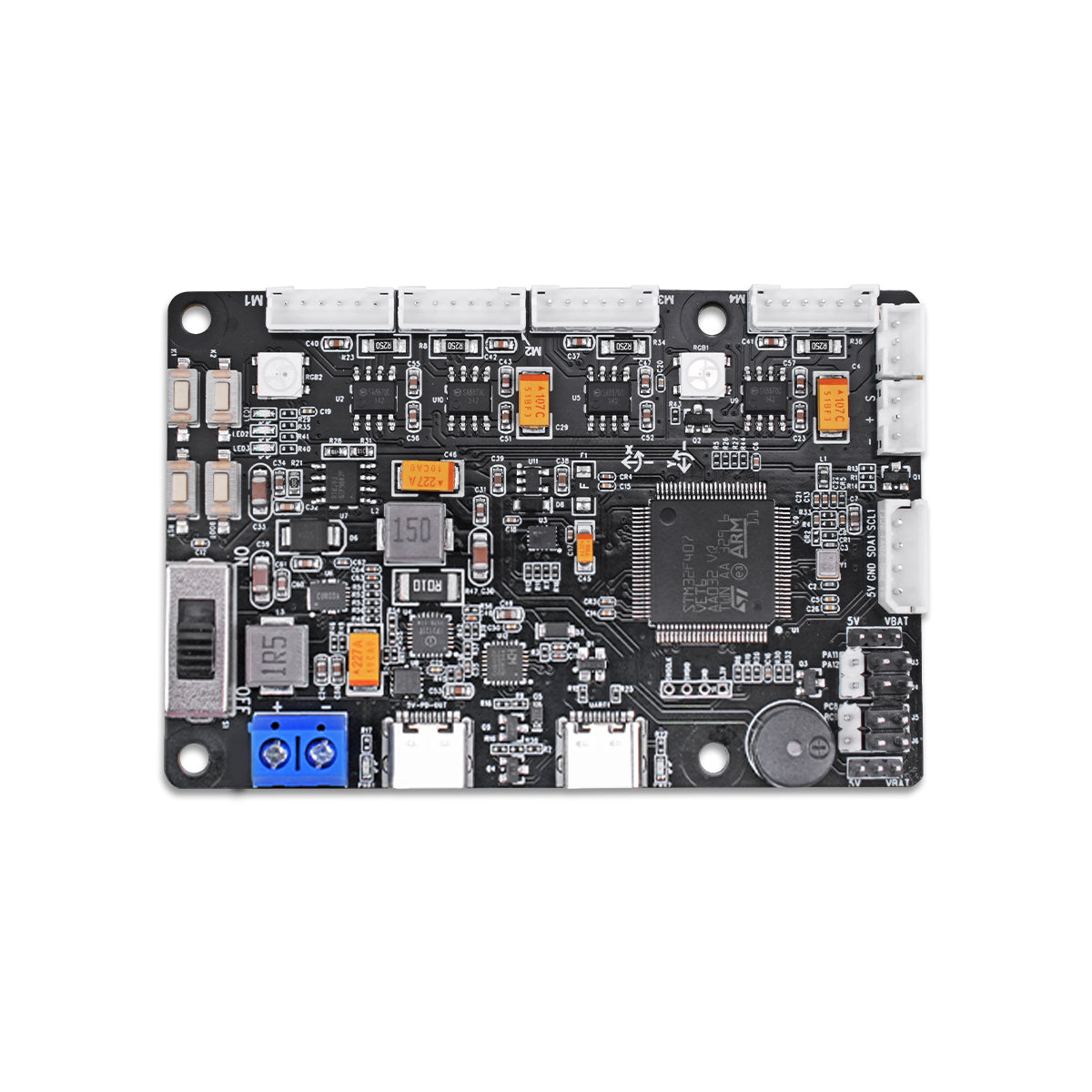 RRC Lite Controller with Built-in STM32 Chip, Supports Raspberry Pi 5 Power Supply Protocol, Integrated IMU, 4-Channel Encoder Motor Ports, Servo Ports, and USB RRC Lite Controller with Built-in STM32 Chip, Supports Raspberry Pi 5 Power Supply Protocol, Integrated IMU, 4-Channel Encoder Motor Ports, Servo Ports, and USB